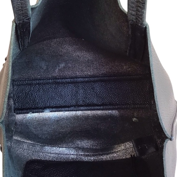 Botkier Soho Black Leather Zipper Trim Tote - Picture 7 of 10